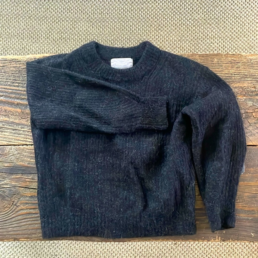 XXS Everlane wool sweater dark gray/black